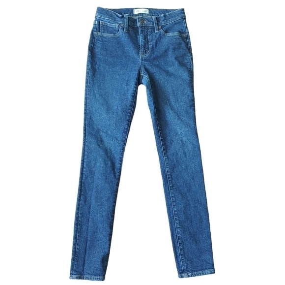 Madewell Medium Wash Denim 9" Mid Rise Skinny Jeans Size 25 - Picture 1 of 4